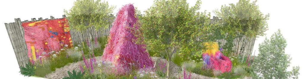 The Saatchi Gallery feature garden designed by Naomi Ferret-Cohen.