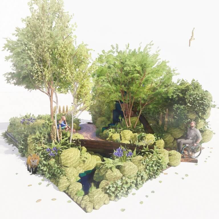 The Wildlife Trust's British Rainforest Garden designed by Zoe Claymore.